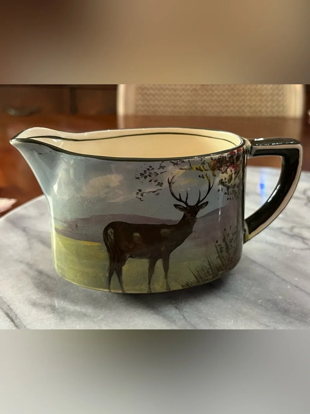 Antique Royal Doulton Seriesware Deer Creamer Pitcher D4644 Westcott 1922-1927